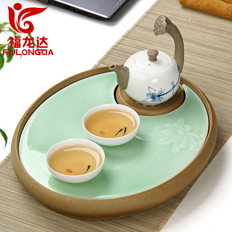 廠傢直銷陶瓷茶盤茶具套裝 德化粗陶青花瓷茶具套裝 一件代發批發・進口・工廠・代買・代購
