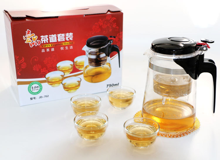 送禮佳品 飄逸杯套裝五件套 茶道套裝 玻璃杯套裝工廠,批發,進口,代購