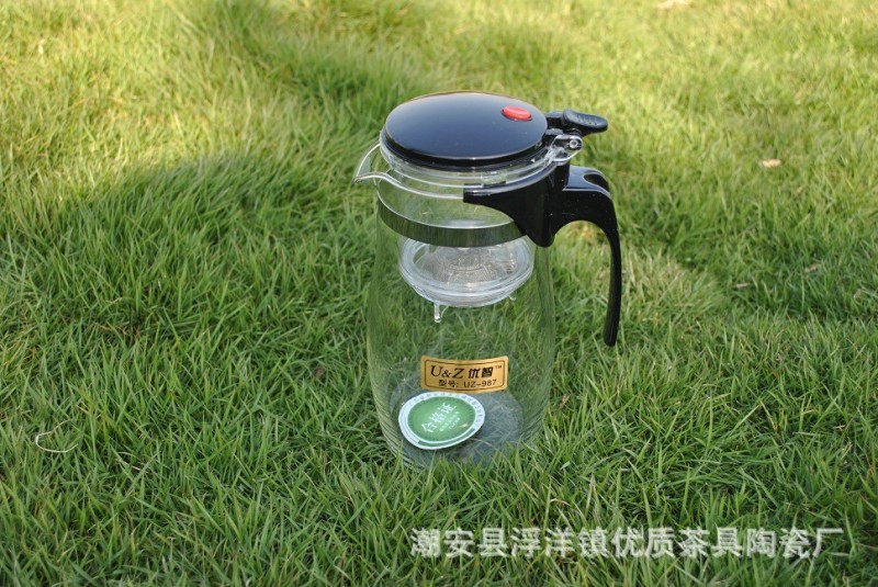 900ML飄逸杯 玻璃功夫茶沖泡茶道用具花茶過濾壺 耐熱高硼矽玻璃工廠,批發,進口,代購