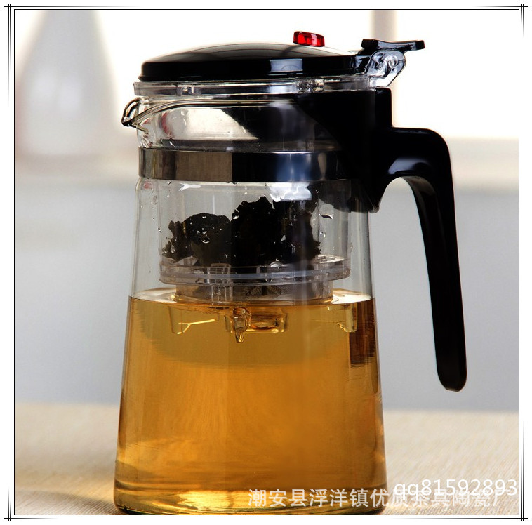 梯形彈壓茶道杯 飄逸杯 泡茶玲瓏杯500ml 促銷禮品可印LOGO茶壺工廠,批發,進口,代購
