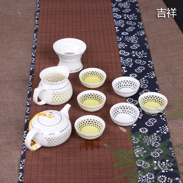 茶具整套青花玲瓏陶瓷茶具整套功夫茶具茶具套裝鏤空茶具批發・進口・工廠・代買・代購