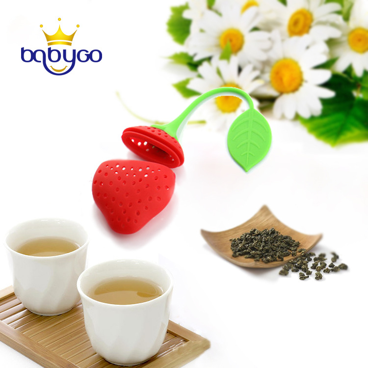 OEM貼牌矽膠茶葉過濾器 草莓濾茶器 創意茶隔心形茶包泡茶器茶漏工廠,批發,進口,代購