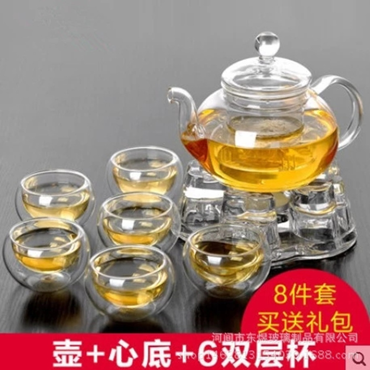 耐熱玻璃茶具加厚玻璃花茶壺套裝水果茶茶壺套組泡茶壺套裝工廠,批發,進口,代購