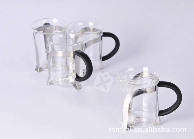鑫鑫法式簡約透明濾壓咖啡壺 沖茶器套裝 耐高溫玻璃茶具套裝批發・進口・工廠・代買・代購