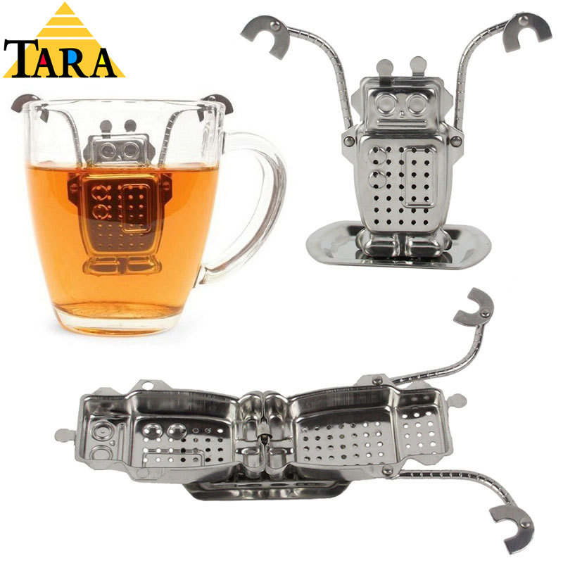 Robot不銹鋼茶漏機器人泡茶器 茶葉過濾網器紅茶濾茶器茶包茶具批發・進口・工廠・代買・代購