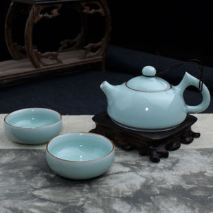 龍泉青瓷功夫茶具套裝一壺兩杯、 茶具批發、混批、定做加LOGO批發・進口・工廠・代買・代購