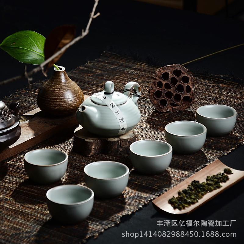 廠傢供應套裝茶具 羅漢杯汝窯高檔禮品 優質功夫茶杯 陶瓷特價批發・進口・工廠・代買・代購