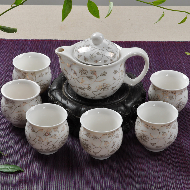 廠傢直銷 茶具套裝特價雙層杯隔熱青花瓷 整套陶瓷禮品定製LOGO批發・進口・工廠・代買・代購