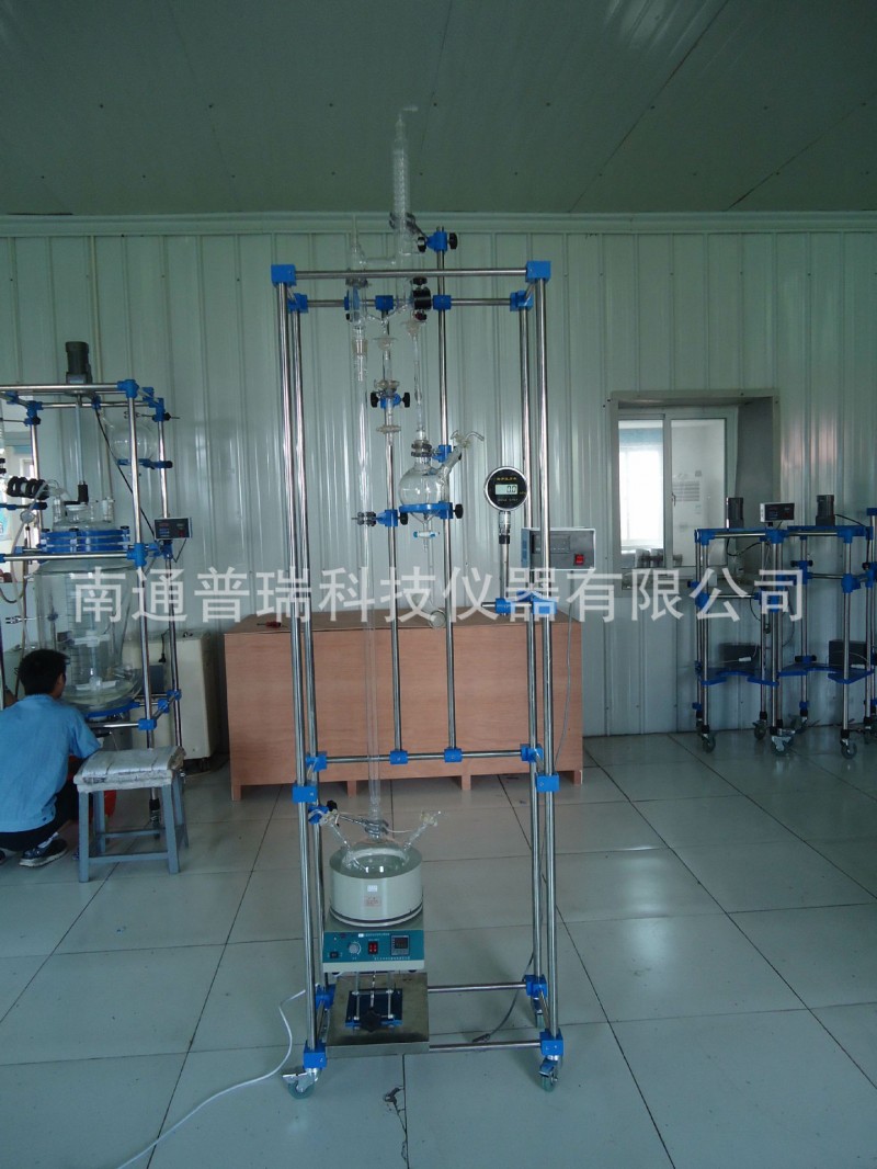 精品展示精餾裝置 多功能玻璃精餾釜 玻璃蒸餾精餾裝置工廠,批發,進口,代購