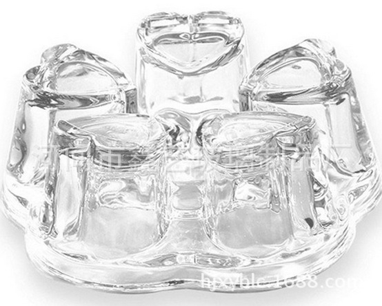 玻璃茶壺底座水晶質感玻璃心形底座 透明玻璃加熱底座暖茶器批發・進口・工廠・代買・代購