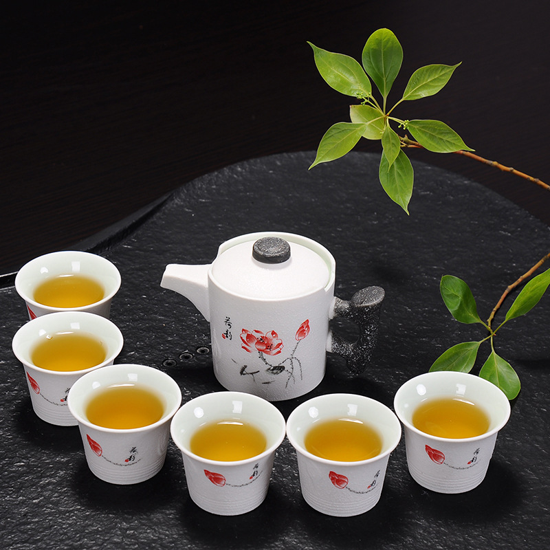 廠傢供應簡易促銷禮品用茶具 廣告茶具 雪花茶具 冰裂茶具套裝工廠,批發,進口,代購