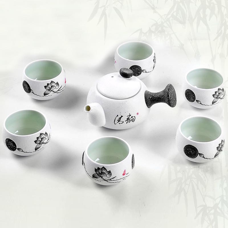 7頭雪花釉陶瓷茶具禮品 廣告贈品創意禮品批發傢用茶杯茶壺工廠,批發,進口,代購