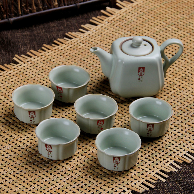 仿宋開片汝瓷整套茶具 度緣汝窯茶具套裝 陶瓷泡茶器正品工廠,批發,進口,代購