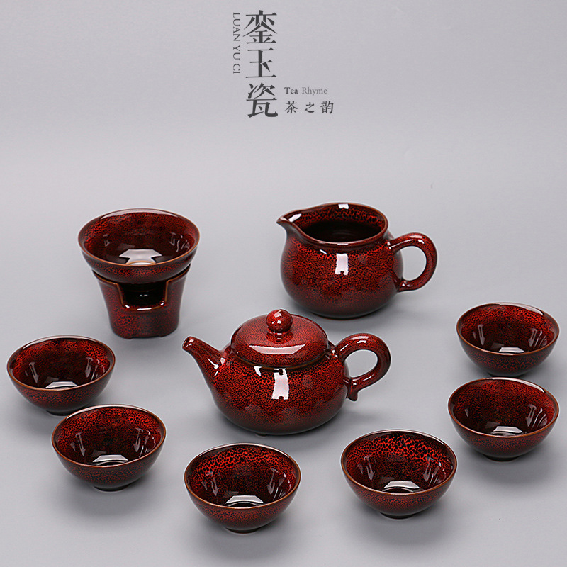 廠傢定製 鑾玉茶具整套陶瓷功夫茶具高檔禮品窯變茶具套裝批發批發・進口・工廠・代買・代購