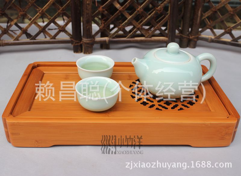 精品竹製茶盤 圓角長方形鏤空盛水竹盤 優質功夫茶道工廠,批發,進口,代購