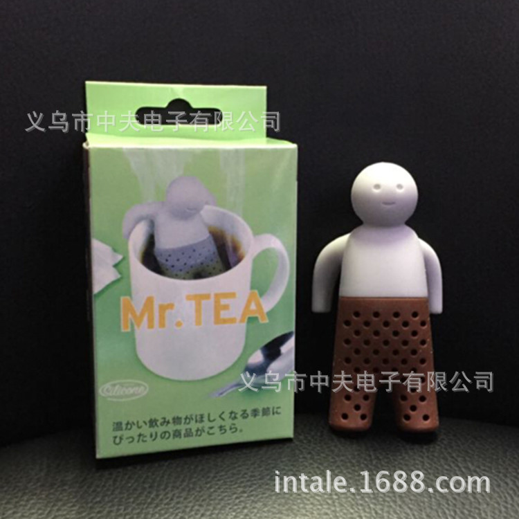 美國fred新品Mr.Tea 創意茶先生 小人泡茶器 矽膠泡茶器 濾茶器工廠,批發,進口,代購