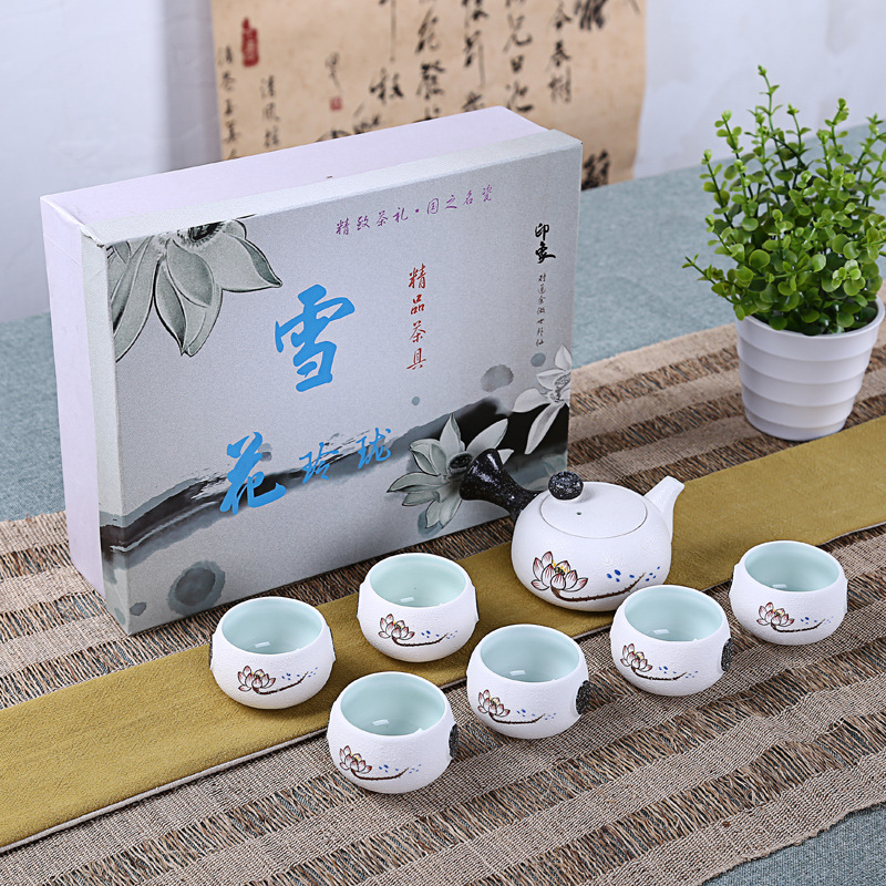 雪花套裝茶具 禮盒茶具  陶瓷茶具組工廠,批發,進口,代購