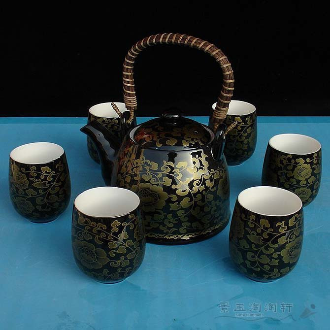 景德鎮正品陶瓷 7頭提梁壺茶具套裝特價 茶壺茶杯過濾 大容量水壺批發・進口・工廠・代買・代購