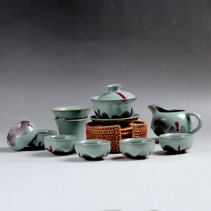 五嘉哥窯整套茶具套裝特價 功夫茶具陶瓷紫砂茶壺招代理一件代發批發・進口・工廠・代買・代購