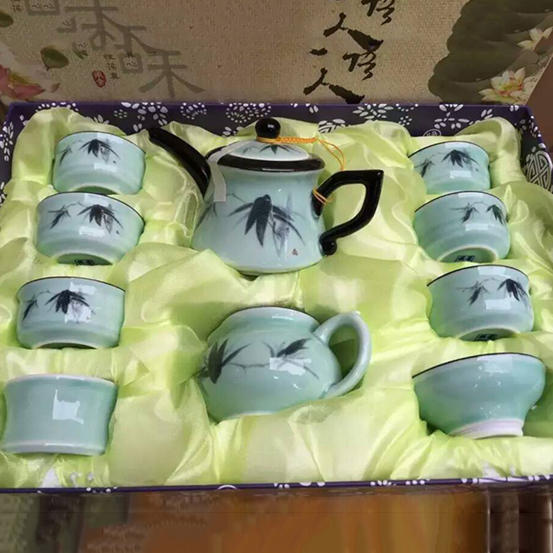 茶具 新款高檔陶瓷金鑲玉茶杯茶壺功夫 廠傢直銷質量保證工廠,批發,進口,代購