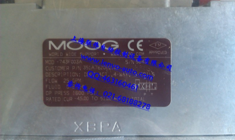 現貨供應moog伺服閥743F003A工廠,批發,進口,代購