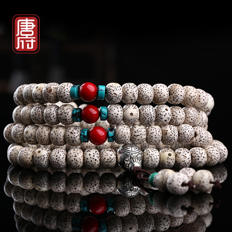 廠傢直供 海南星月菩提子 108顆高密正月 順白乾磨  原創手鏈批發批發・進口・工廠・代買・代購