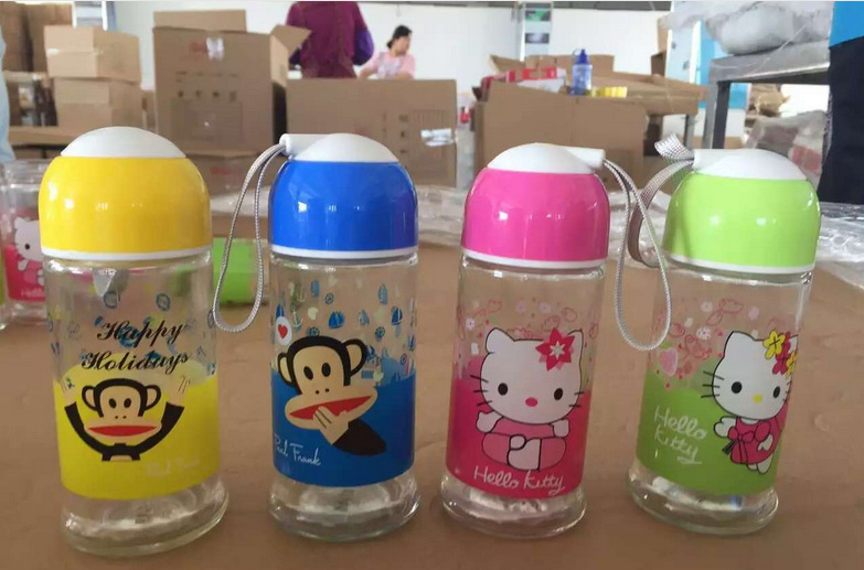 玻璃杯定製 定製水杯 廠傢直銷創意卡通玻璃促銷品 玻璃zeng'pin批發・進口・工廠・代買・代購
