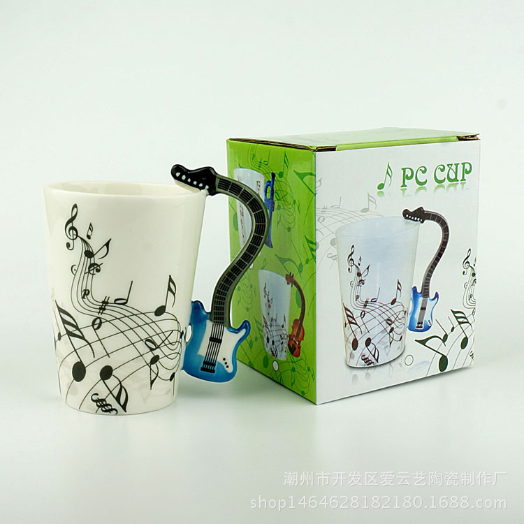 日用百貨 音樂杯陶瓷創意水杯子 樂器音符咖啡杯 馬克杯促銷禮品批發・進口・工廠・代買・代購