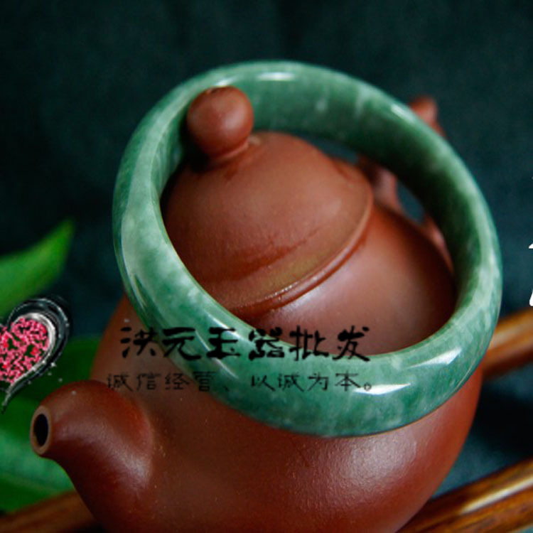天然玉石a貨糯種翡翠色貴州翠玉油綠色手鐲女款玉鐲子工廠,批發,進口,代購