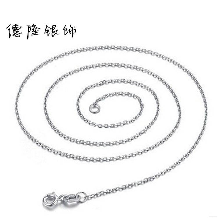 正品純銀項鏈車花十字鏈加延長鏈時尚百搭鎖骨鏈純銀飾品廠傢直銷工廠,批發,進口,代購