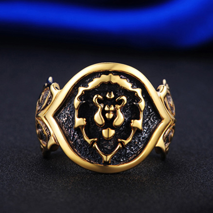 外貿飾品 魔獸世界部落聯盟徽章戒指 影視遊戲周邊指環速賣通熱賣工廠,批發,進口,代購