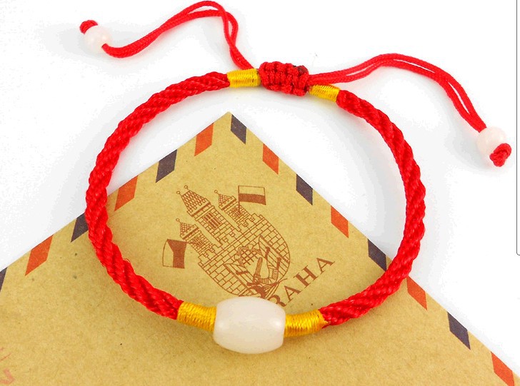 本命年紅繩手鏈批發 仿玉轉運珠手鏈 網店贈品 淘寶小禮物工廠,批發,進口,代購