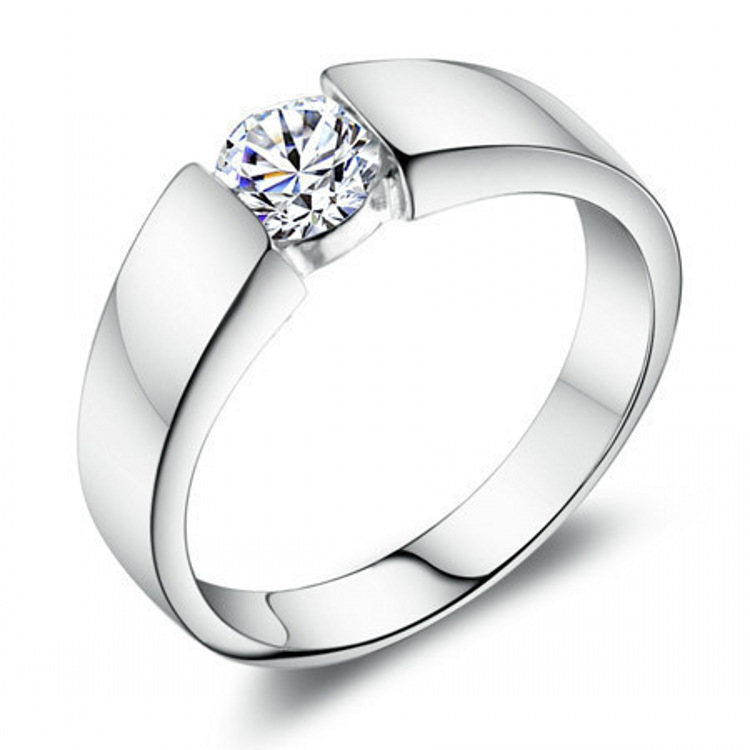 歐美豪華奢侈925銀戒指超閃瑞士鉆男士戒指情侶結婚鉆戒一件代發批發・進口・工廠・代買・代購