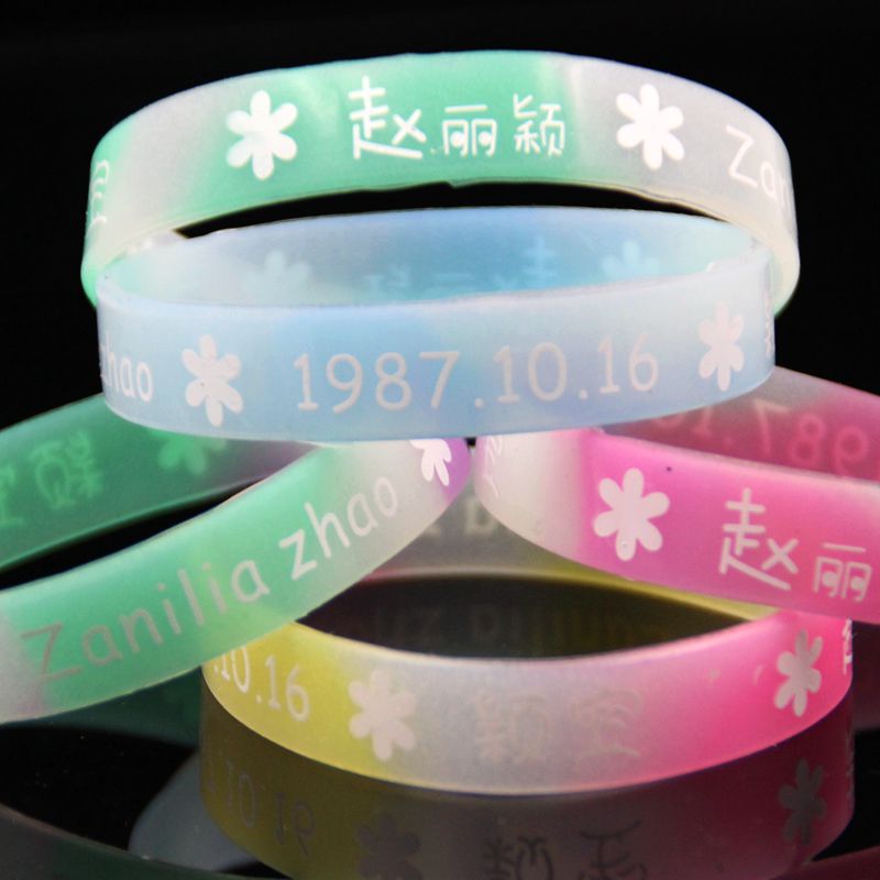 人氣明星 趙麗穎矽膠手環 手圈 夜光款工廠,批發,進口,代購