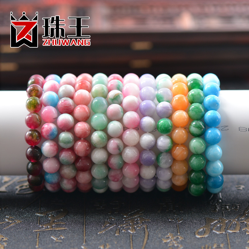 珠王飾品 多款5A級馬來玉髓雙色單圈女款手鏈批發廠傢直銷工廠,批發,進口,代購