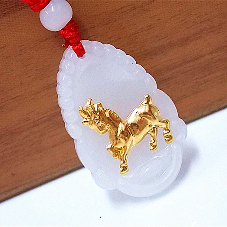金鑲玉吊墜十二生肖本命年羊吊墜新款吉祥保平安跑江湖地攤項鏈墜工廠,批發,進口,代購