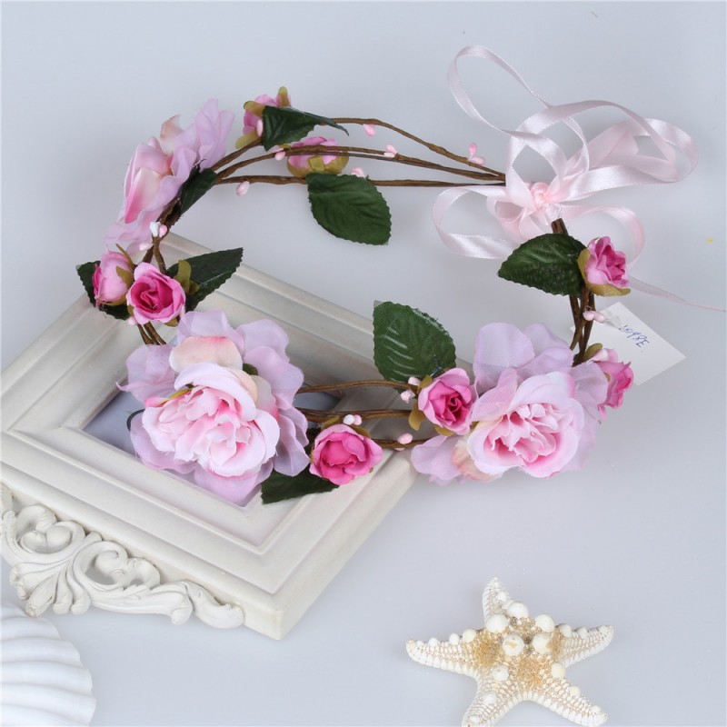 義烏飾品高檔佈藝花環發帶 全手工唯美新娘結婚頭飾品1098E工廠,批發,進口,代購