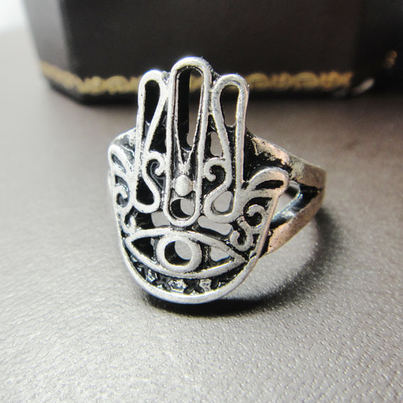 青島歐美飾品廠傢批發 hamsa ring 明星款法蒂瑪之手戒指工廠,批發,進口,代購
