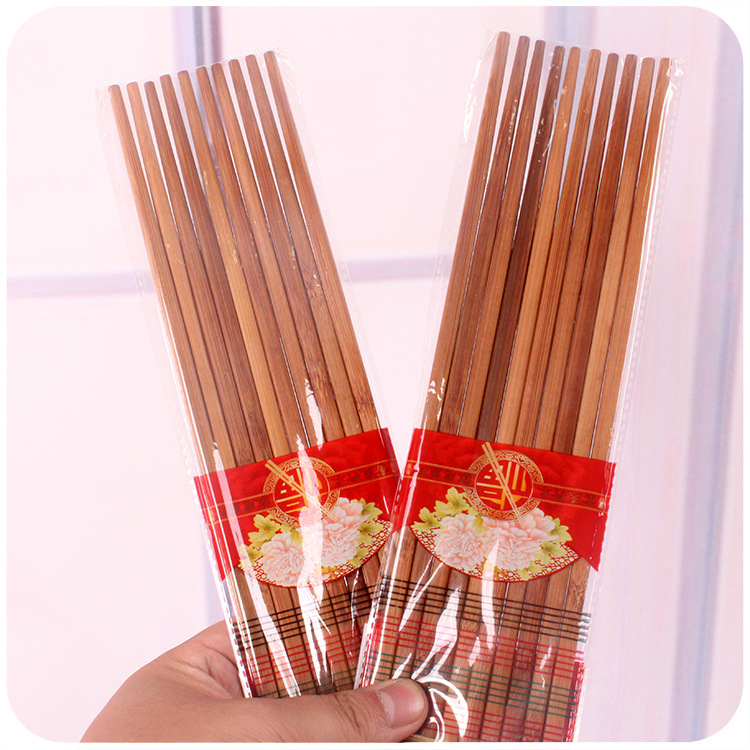 一元5雙筷子簡約天然竹質實竹筷子  健康衛生筷子5雙裝一件代發工廠,批發,進口,代購