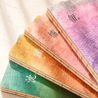 韓國文具新款 國色裸裝空白頁筆記本 中國風復古色彩素描本日工廠,批發,進口,代購