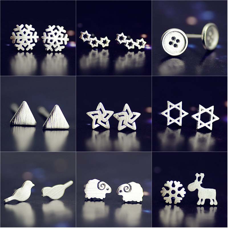 江林耳釘 925純銀耳釘耳飾韓版銀飾品時尚日韓國 雪花耳釘批發工廠,批發,進口,代購
