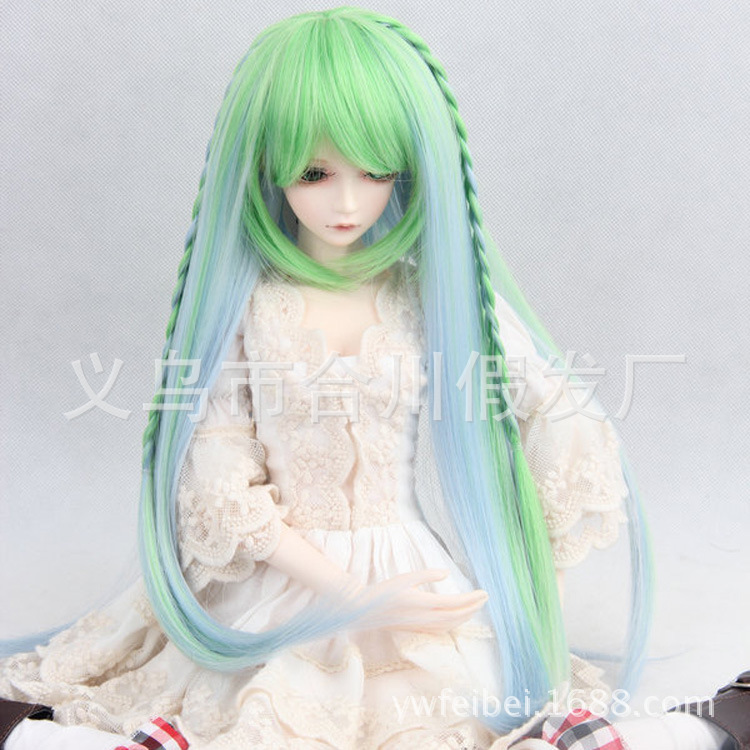 BJD/SD娃娃假發 可兒假發 雙麻花辮直發 cosplay假發批發 FBE073工廠,批發,進口,代購