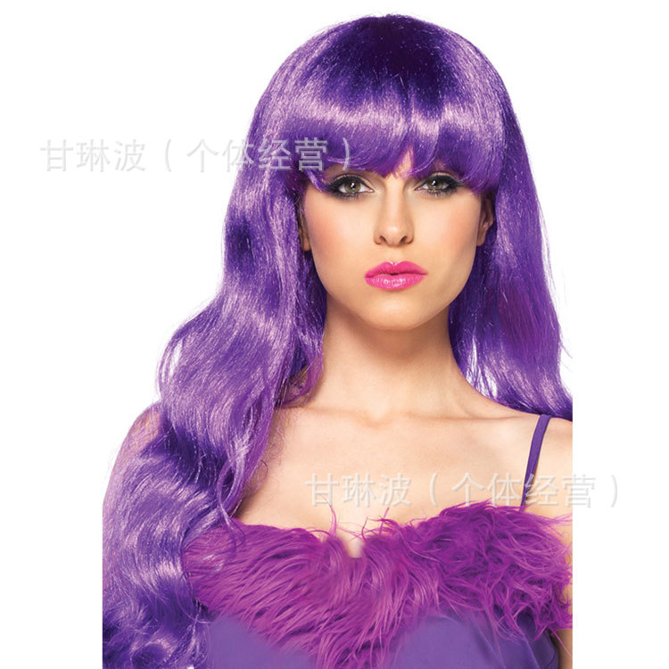 2015新長款時尚女士性感紫色假發  聖誕節日舞會狂歡節Party道具批發・進口・工廠・代買・代購