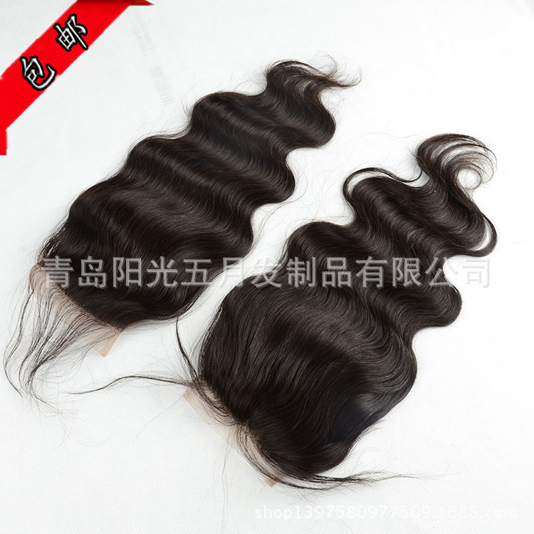 BW自然色 Lace closure 4*4 順發真人發手鉤蕾絲配件假發工廠,批發,進口,代購