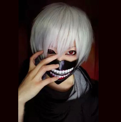 爆款cosplay卡通動漫歐美食屍鬼短發金木研 東京喰種假發外貿批發工廠,批發,進口,代購