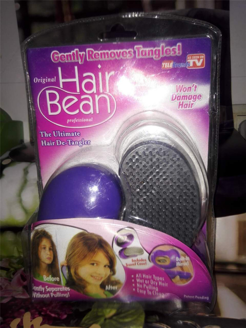 TV美發梳 hair bean 防靜電豌豆梳子 帶鏡子豌豆的發梳 按摩梳工廠,批發,進口,代購