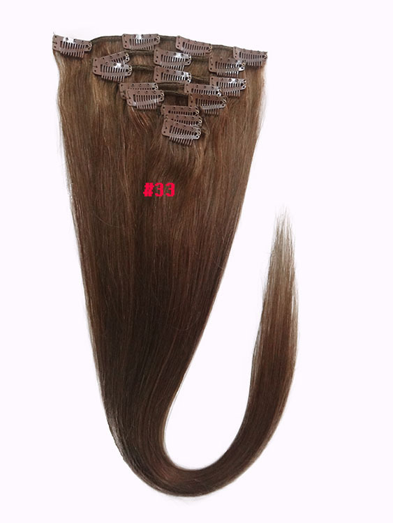 50厘米 10pcs 20英寸 human hair  淺色彩色長發直發卡子發片工廠,批發,進口,代購