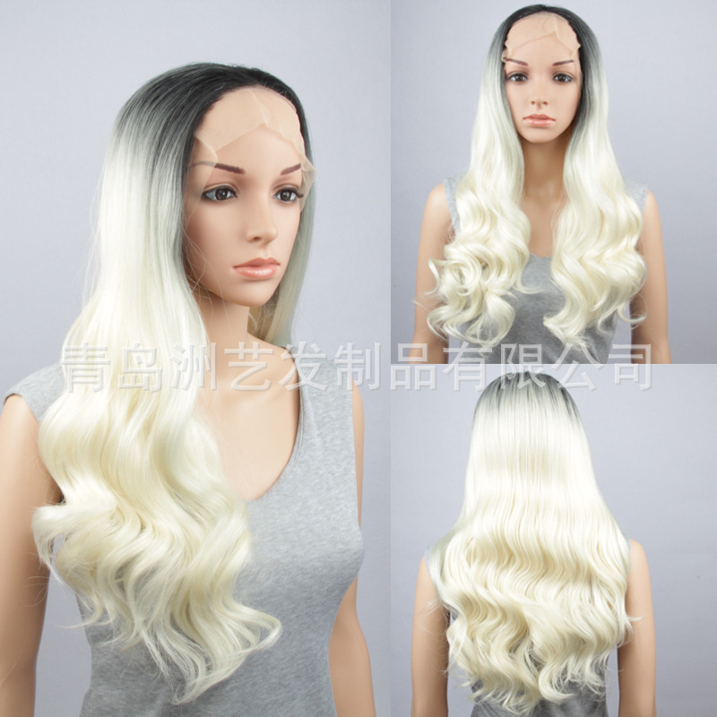 化纖前蕾絲 假發頭套熱銷款工廠直銷 synthetic lace front wig工廠,批發,進口,代購