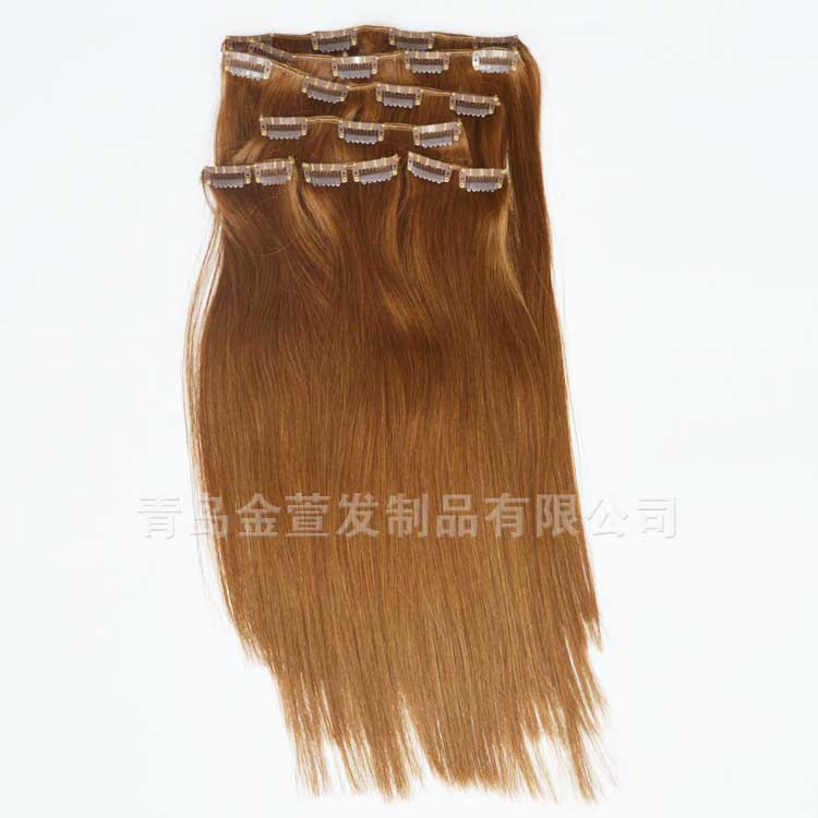 100%真人發卡子發 直發7件套 發片straight hair extension 現貨工廠,批發,進口,代購