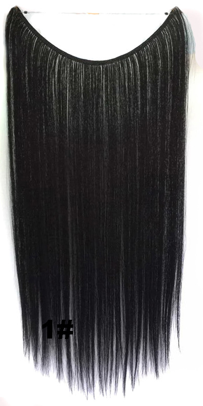 新款FISH LINE HAIR 魚線發接發片 長發直發片FIH666 1# 50g 55cm工廠,批發,進口,代購